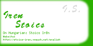 iren stoics business card